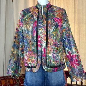Metallic Floral Jacket